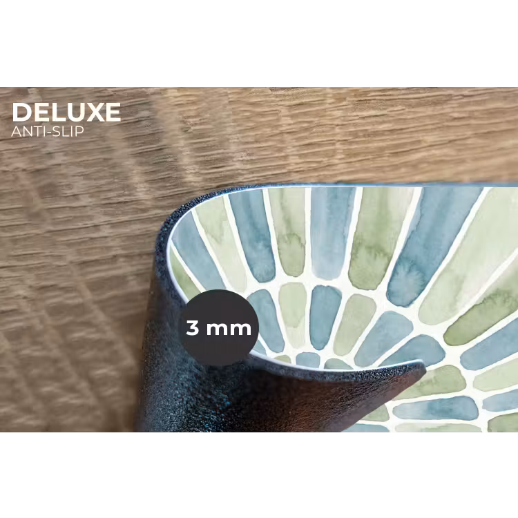 Abstract - Spiraal - Patroon - Modern - Blauw-Groen Placemat vinyl groot -closeup