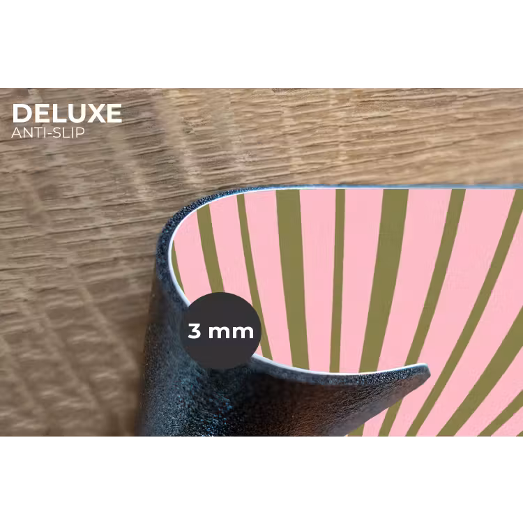 Abstract - Stralen - Grafisch - Roze - Groen Placemat vinyl groot -closeup