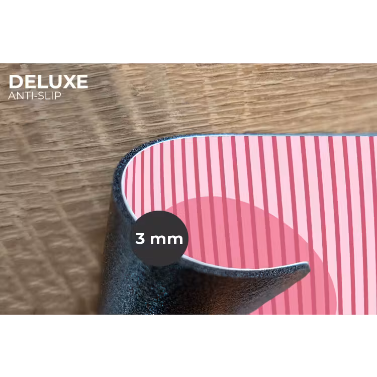 Abstract - Strepen - Ovaal - Roze - Modern Placemat vinyl groot -closeup
