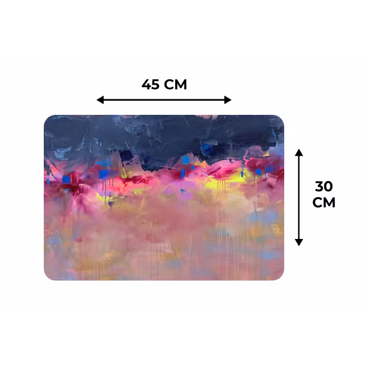 Abstract - Textuur - Kleuren - Modern - Roze Placemat vinyl groot -specs