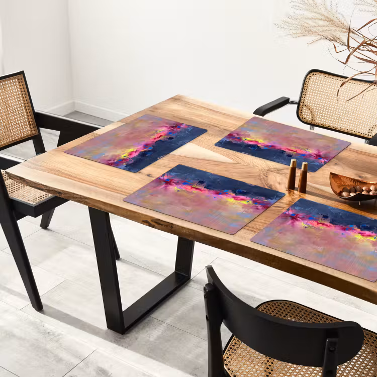 Abstract - Textuur - Kleuren - Modern - Roze Placemat vinyl groot -zzsfeer4_Kitchenyeah-website