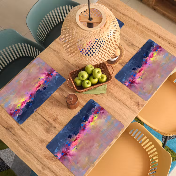 Abstract - Textuur - Kleuren - Modern - Roze Placemat vinyl groot -zzsfeer5_Kitchenyeah-website