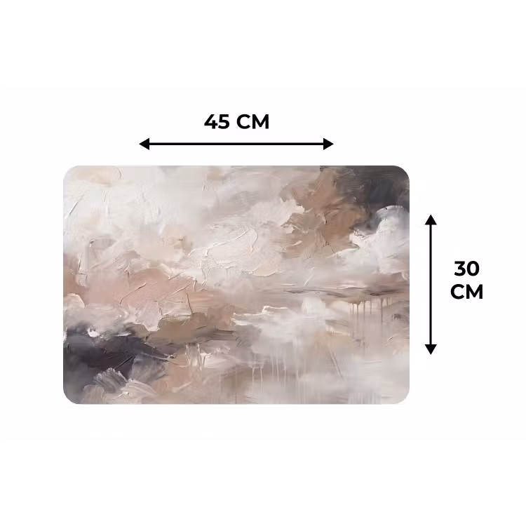 Abstract - Textuur - Kunst - Modern - Beige Placemat vinyl groot -specs
