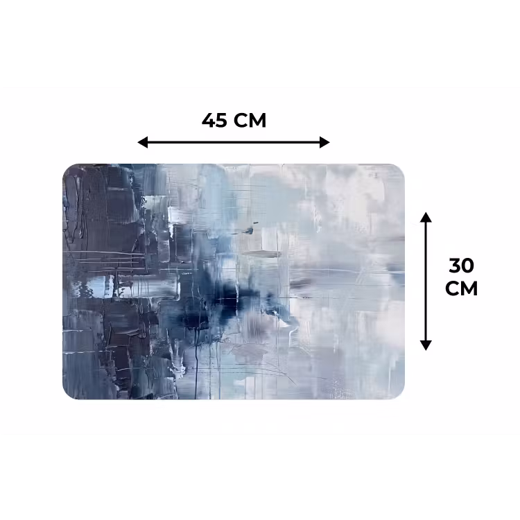 Abstract - Textuur - Kunst - Modern - Blauw Placemat vinyl groot -specs