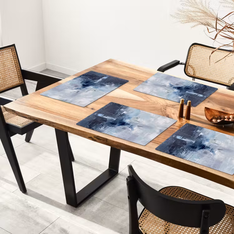 Abstract - Textuur - Kunst - Modern - Blauw Placemat vinyl groot -zzsfeer4_Kitchenyeah-website