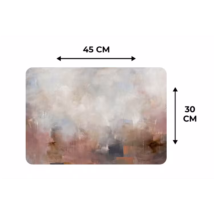 Abstract - Vloeiend - Kunst - Modern - Beige Placemat vinyl groot -specs