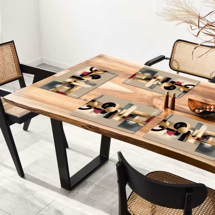 Abstract - Vormen - Beige - Texturen Placemat vinyl groot -zzsfeer4_Kitchenyeah-website