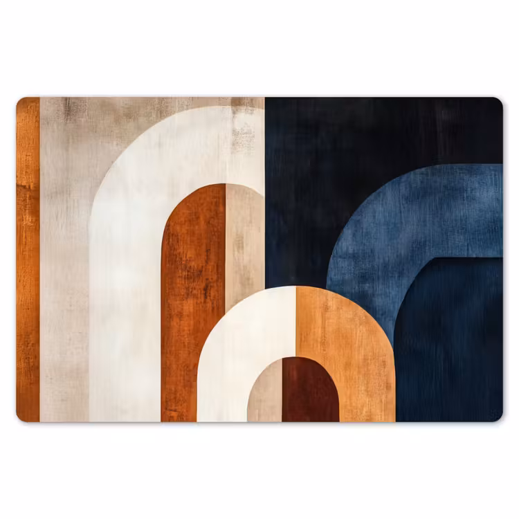 Abstract - Vormen - Donkerblauw Placemat vinyl groot -zzsfeer1_Kitchenyeah-website
