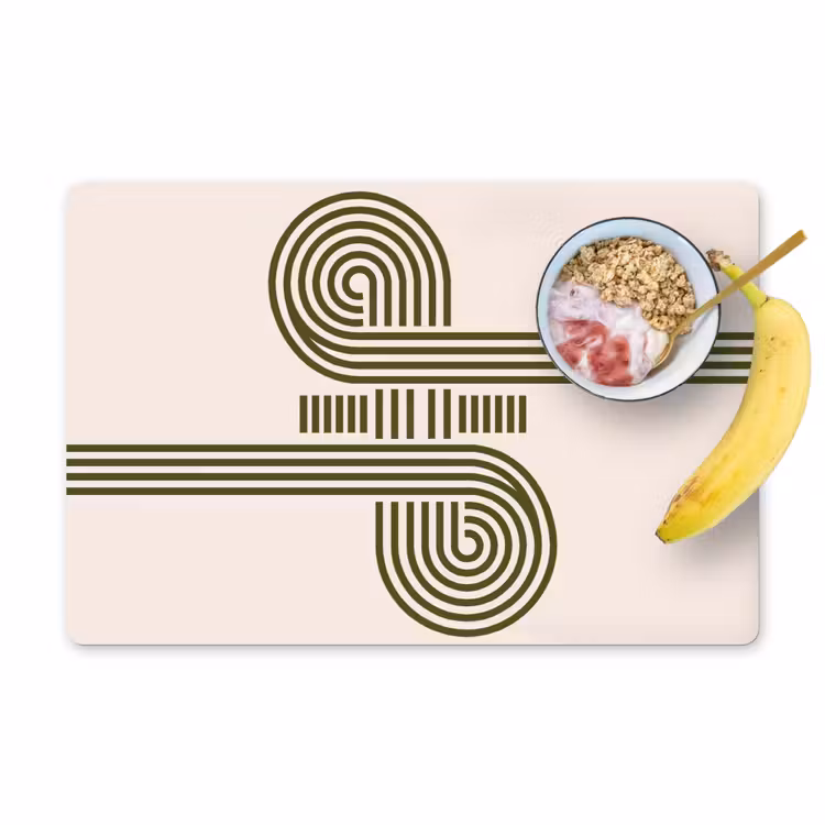 Abstract - Vormen - Modern - Groen Placemat vinyl groot -zzzproduct_Kitchenyeah-website