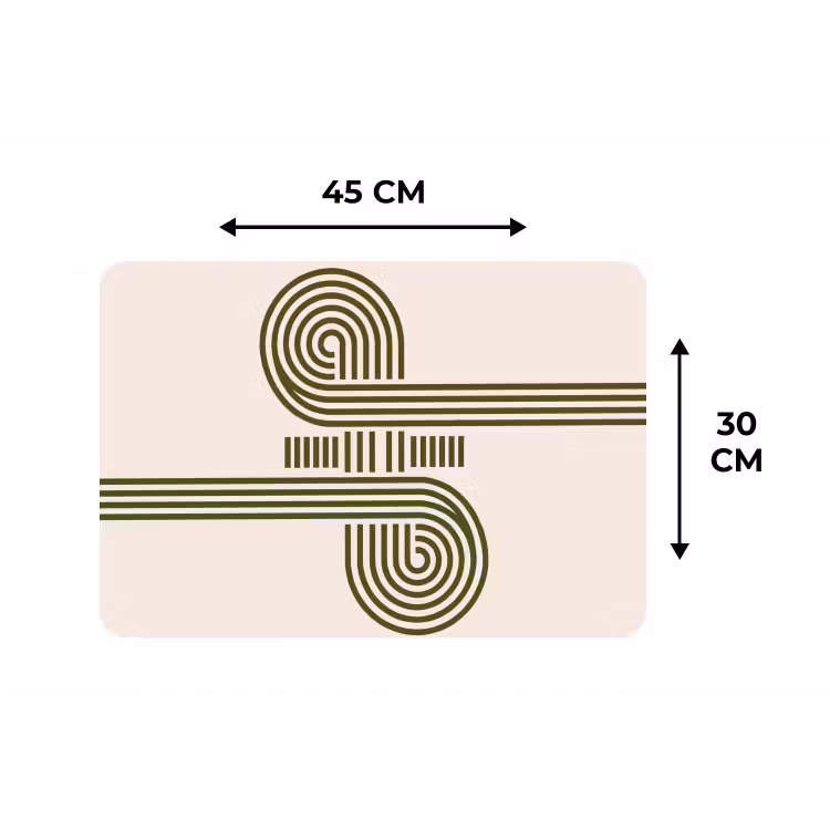 Abstract - Vormen - Modern - Groen Placemat vinyl groot -specs