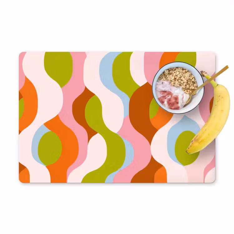 Abstract - Vormen - Roze Placemat vinyl groot -zzzproduct_Kitchenyeah-website