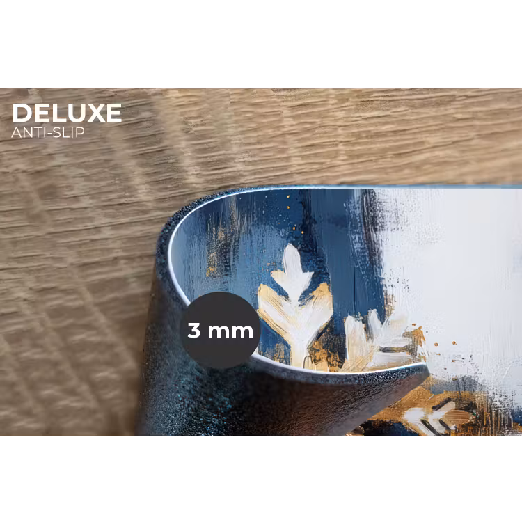 Abstract - Winter - Sneeuwvlok - Sneeuw - Goud Placemat vinyl groot -closeup