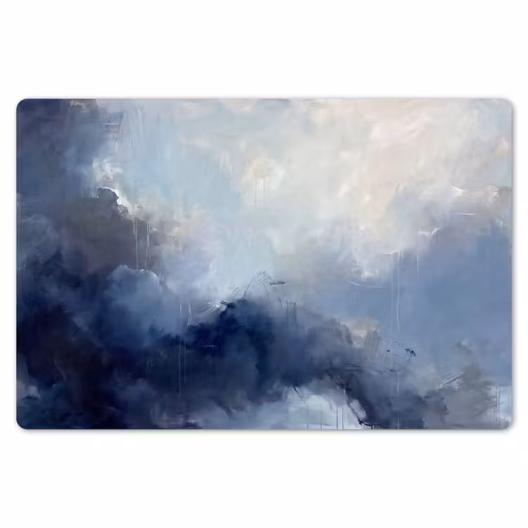 Abstract - Wolken - Modern - Blauw - Kunst Placemat vinyl groot -zzsfeer1_Kitchenyeah-website