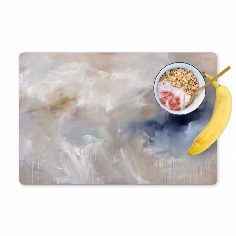 Abstract - Wolken - Sfeer - Modern - Beige Placemat vinyl groot -zzzproduct_Kitchenyeah-website