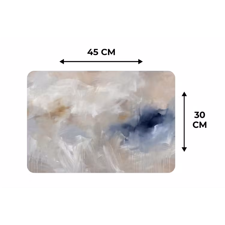 Abstract - Wolken - Sfeer - Modern - Beige Placemat vinyl groot -specs