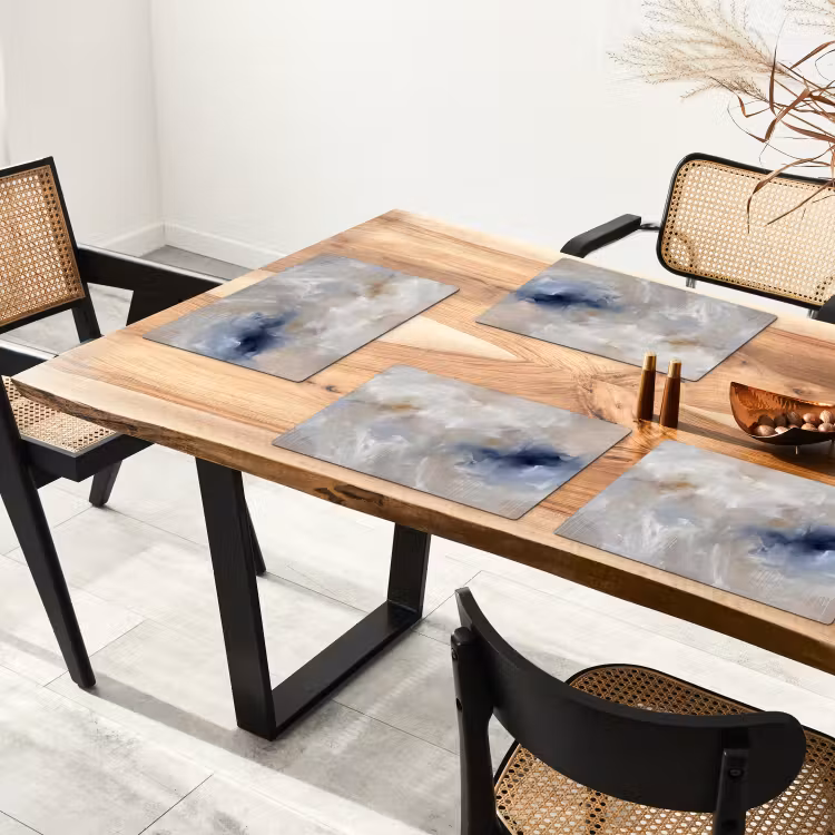 Abstract - Wolken - Sfeer - Modern - Beige Placemat vinyl groot -zzsfeer4_Kitchenyeah-website