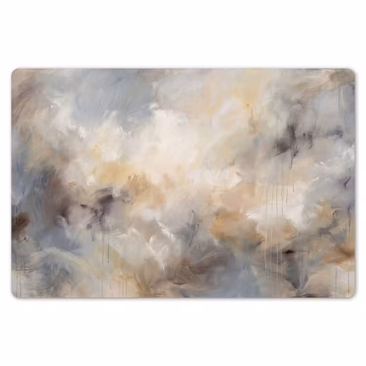 Abstract - Wolken - Sfeervol - Beige - Grijs Placemat vinyl groot -zzsfeer1_Kitchenyeah-website