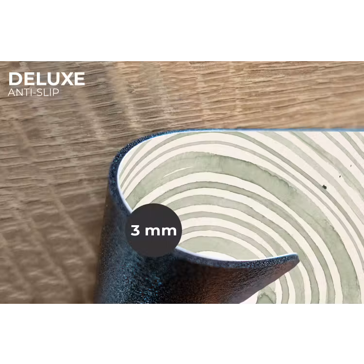 Abstractie - Cirkels - Waterverf - Groen - Modern Placemat vinyl groot -closeup