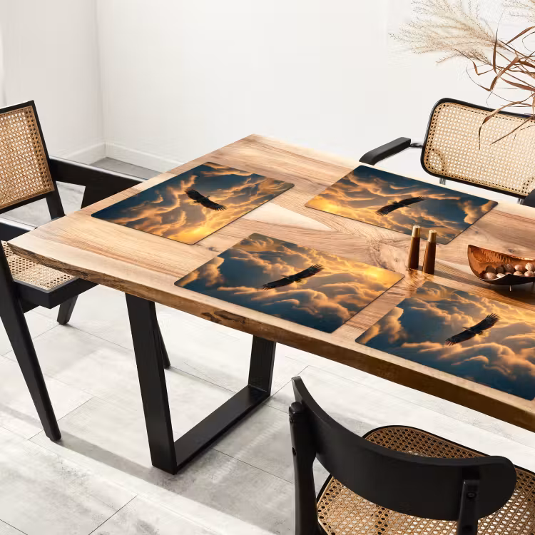 Adelaar - Wolken - Zon Placemat vinyl groot -zzsfeer4_Kitchenyeah-website
