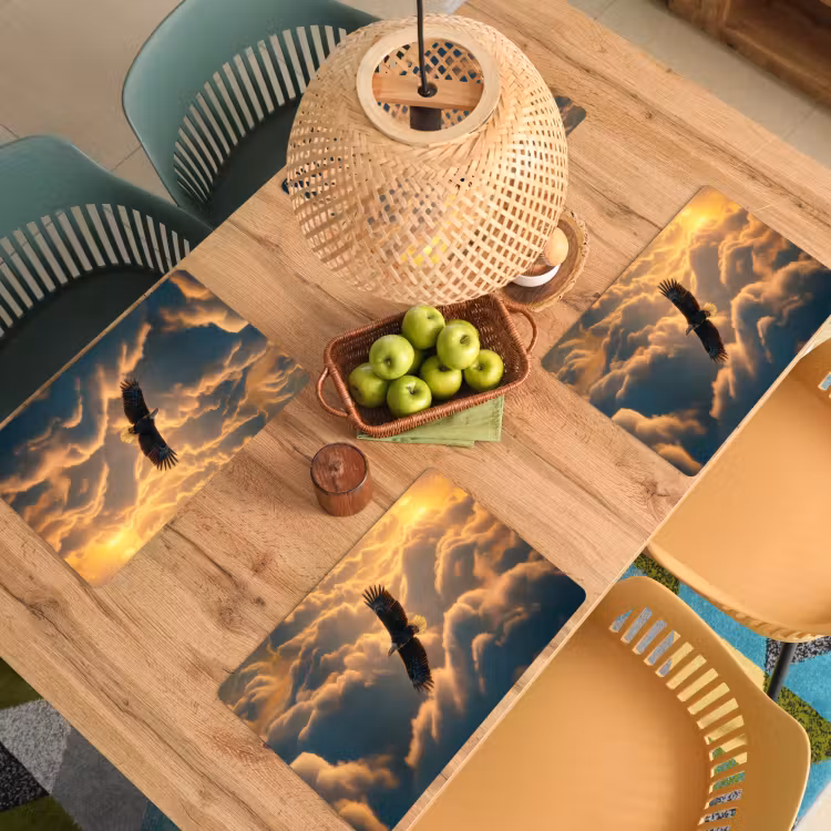 Adelaar - Wolken - Zon Placemat vinyl groot -zzsfeer5_Kitchenyeah-website