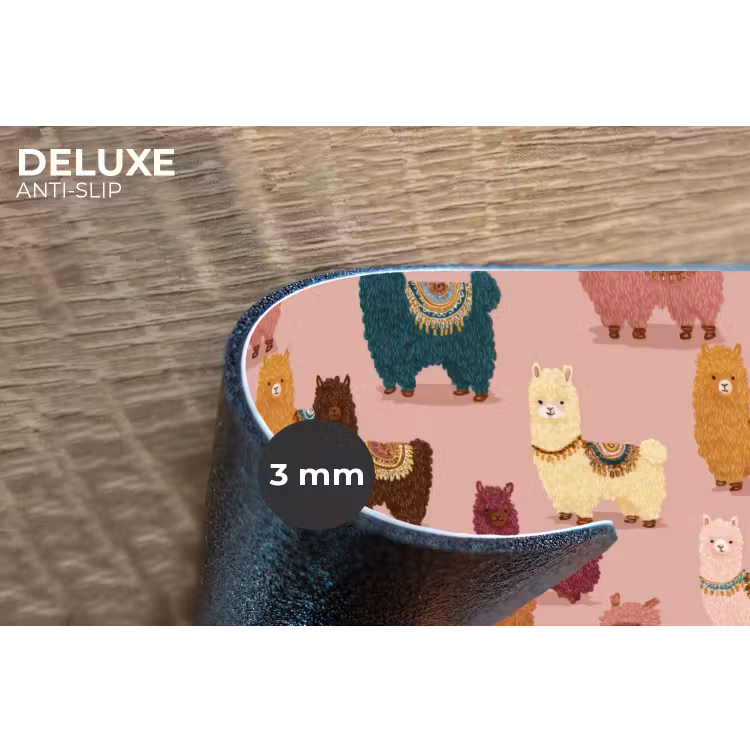 Alpaca's - Patroon - Kleurrijk Placemat vinyl groot 368 -closeup