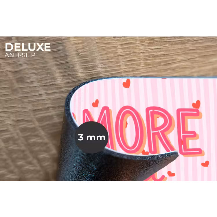 Amore vita sole - Roze - Hartjes Placemat vinyl groot -closeup