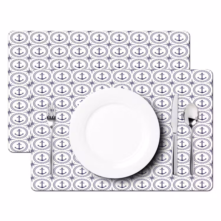 Anker - Haven - Blauw - Wit Placemat vinyl groot 368 -zzsfeer2_Kitchenyeah-website
