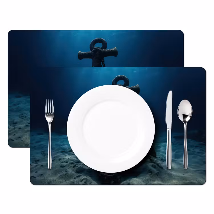Anker - Ijzer - Zeebodem - Zand Placemat vinyl groot -zzsfeer2_Kitchenyeah-website