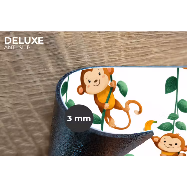 Apen - Lianen - Kleurrijk Placemat vinyl groot 368 -closeup