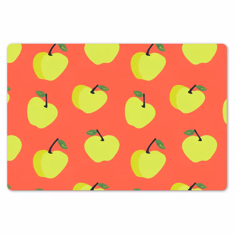 Appels - Modern - Groen Placemat vinyl groot 368 -zzsfeer1_Kitchenyeah-website
