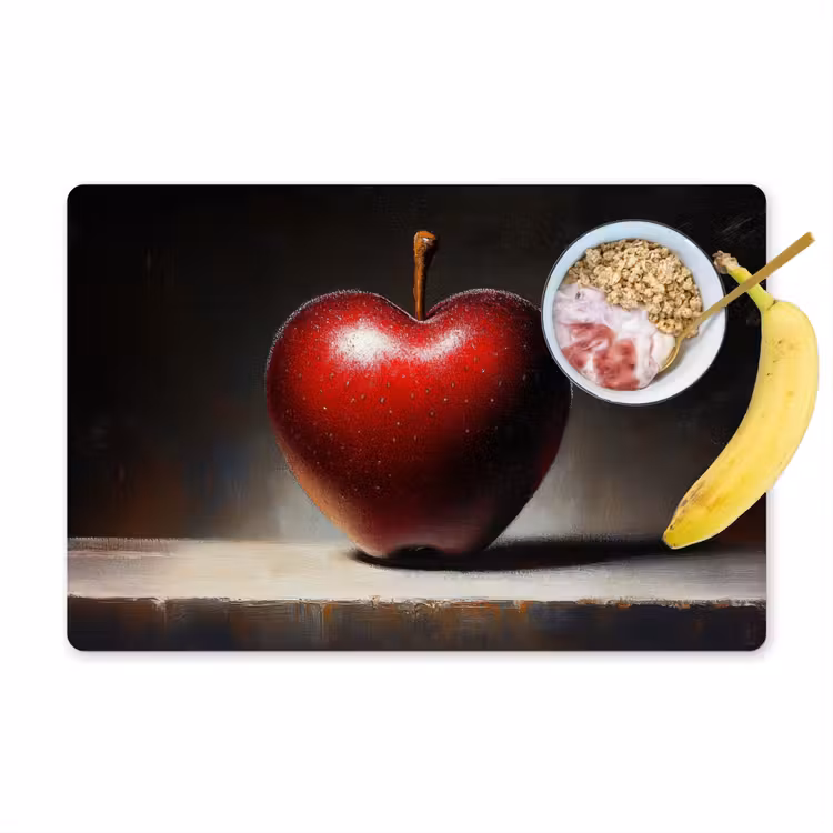 Apple - Hart - Rood Placemat vinyl groot -zzzproduct_Kitchenyeah-website