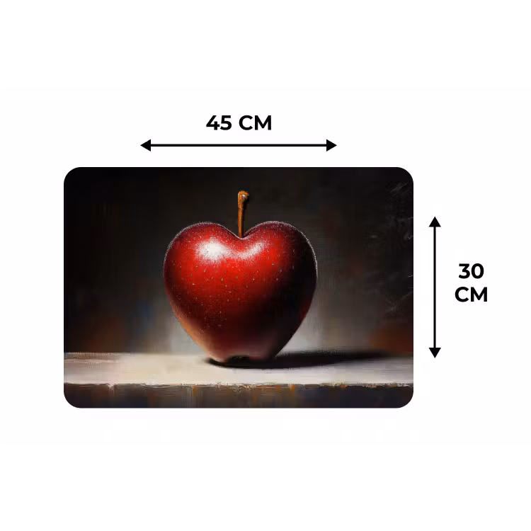 Apple - Hart - Rood Placemat vinyl groot -specs