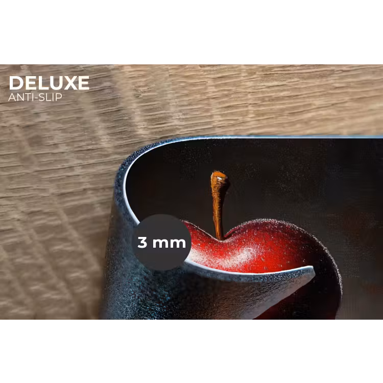 Apple - Hart - Rood Placemat vinyl groot -closeup