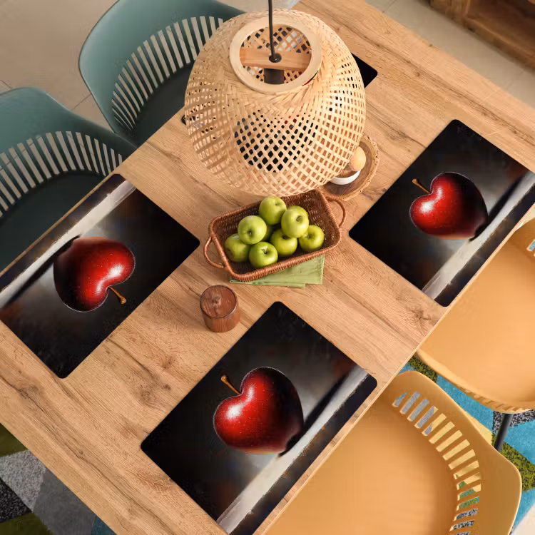 Apple - Hart - Rood Placemat vinyl groot -zzsfeer5_Kitchenyeah-website