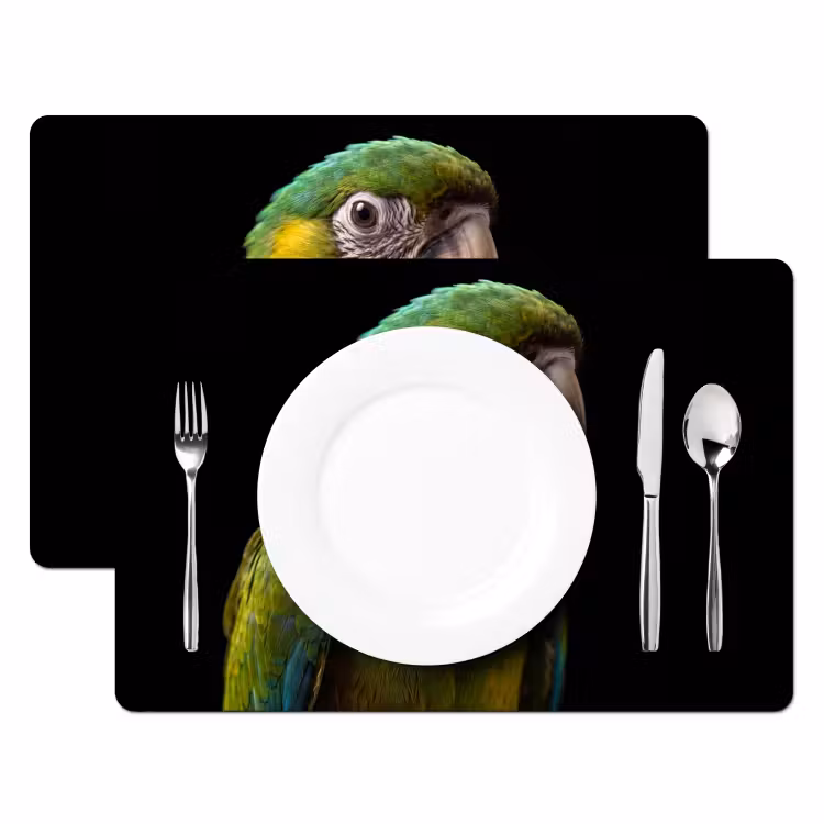 Ara - Portret - Groen Placemat vinyl groot -zzsfeer2_Kitchenyeah-website