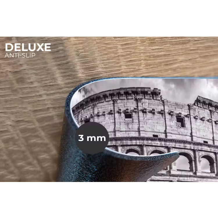 Architectuur - Colosseum - Rome - Historisch - Zwart-wit Placemat vinyl groot -closeup