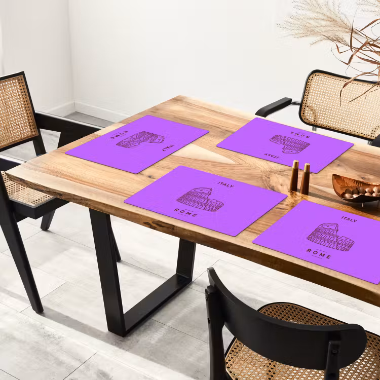 Architectuur - Colosseum - Rome - Minimalistisch - Paars Placemat vinyl groot -zzsfeer4_Kitchenyeah-website