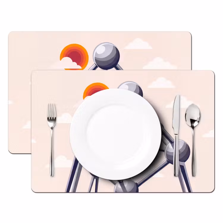 Architectuur - Geometrie - Stad - Modern - Grijs Placemat vinyl groot -zzsfeer2_Kitchenyeah-website