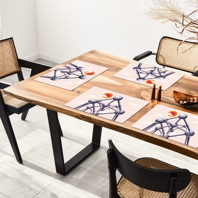 Architectuur - Geometrie - Stad - Modern - Grijs Placemat vinyl groot -zzsfeer4_Kitchenyeah-website