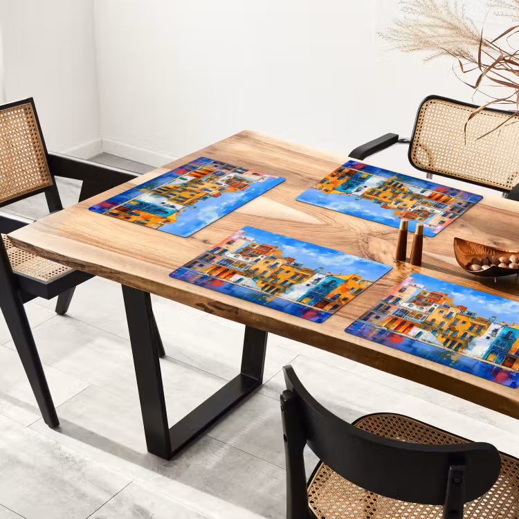 Architectuur - Kleurrijk - Kunst - Modern Placemat vinyl groot -zzsfeer4_Kitchenyeah-website