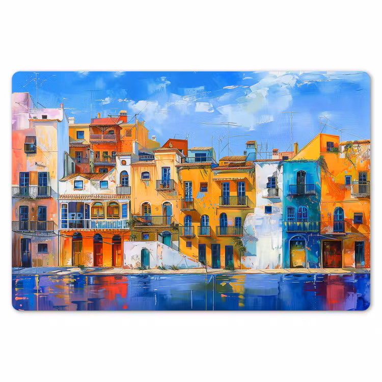 Architectuur - Kleurrijk - Kunst - Modern Placemat vinyl groot -zzsfeer1_Kitchenyeah-website