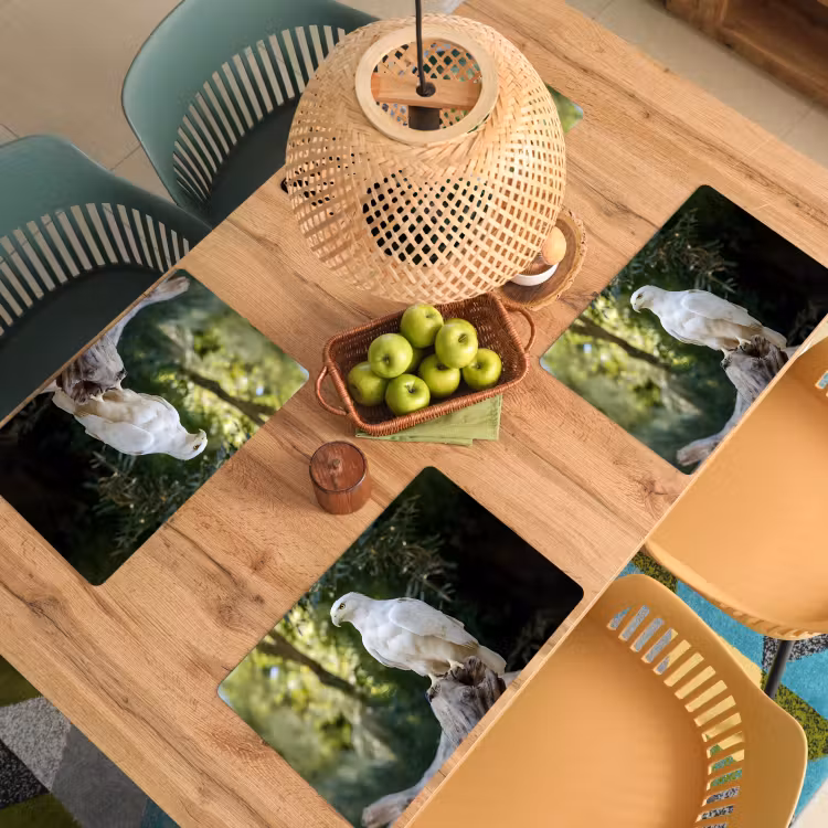 Arend - Hout - Wit - Planten Placemat vinyl groot -zzsfeer5_Kitchenyeah-website