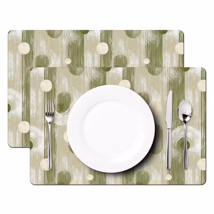 Artistiek - Modern - Groen Placemat vinyl groot 368 -zzsfeer2_Kitchenyeah-website