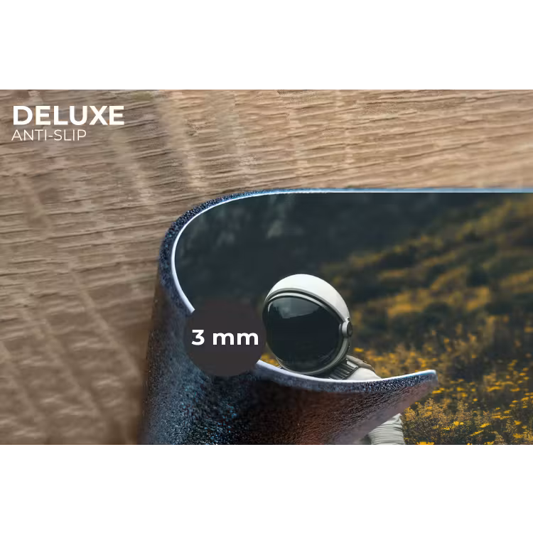 Astronaut - Bloemen - Veld - Geel Placemat vinyl groot -closeup