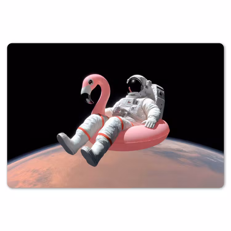 Astronaut - Flamingo - Zwemband - Roze Placemat vinyl groot -zzsfeer1_Kitchenyeah-website