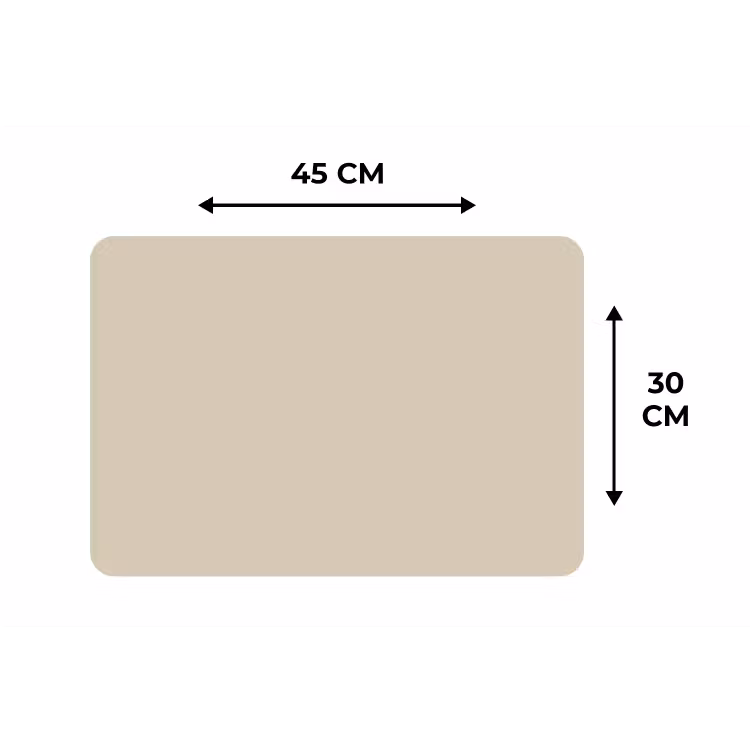 Baked - Biscuit - Nude Placemat vinyl groot 368 -specs