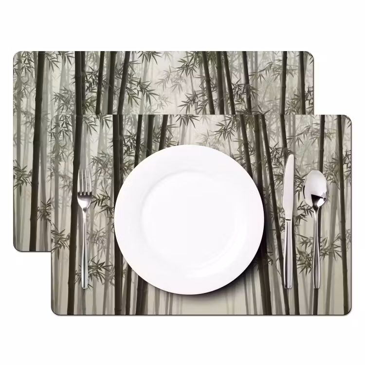 Bamboe - Bos - Mist - Natuur Placemat vinyl groot -zzsfeer2_Kitchenyeah-website