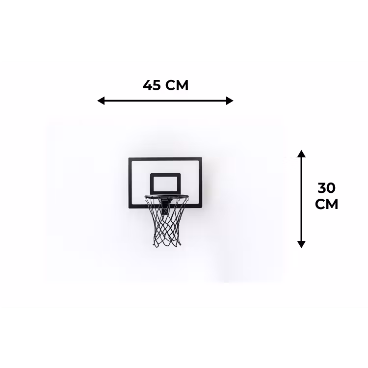 Basketbalbord - Minimalistisch - Zwart Placemat vinyl groot -specs