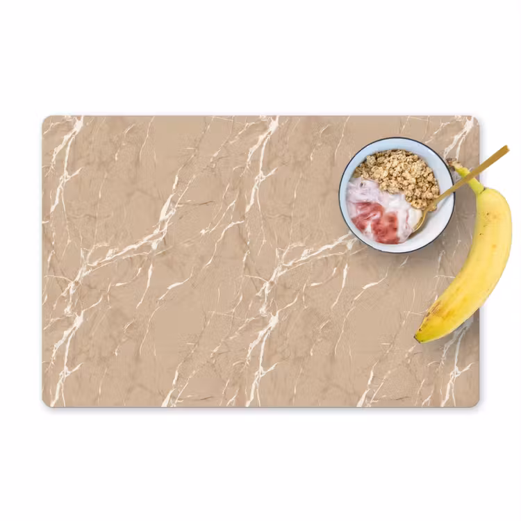 Beige - Marmer - Organisch - Wit Placemat vinyl groot 368 -zzzproduct_Kitchenyeah-website