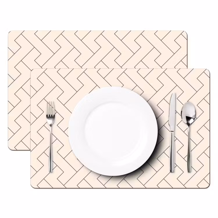 Beige - Zigzag - Patroon Placemat vinyl groot 368 -zzsfeer2_Kitchenyeah-website